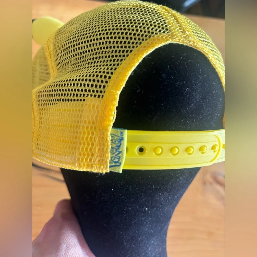 Pokemon Pikachu Hat Mesh Trucker Snapback Yellow 2016 OSFM - Picture 7 of 9